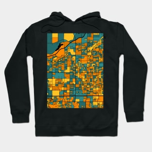 Mesa Map Pattern in Orange & Teal Hoodie